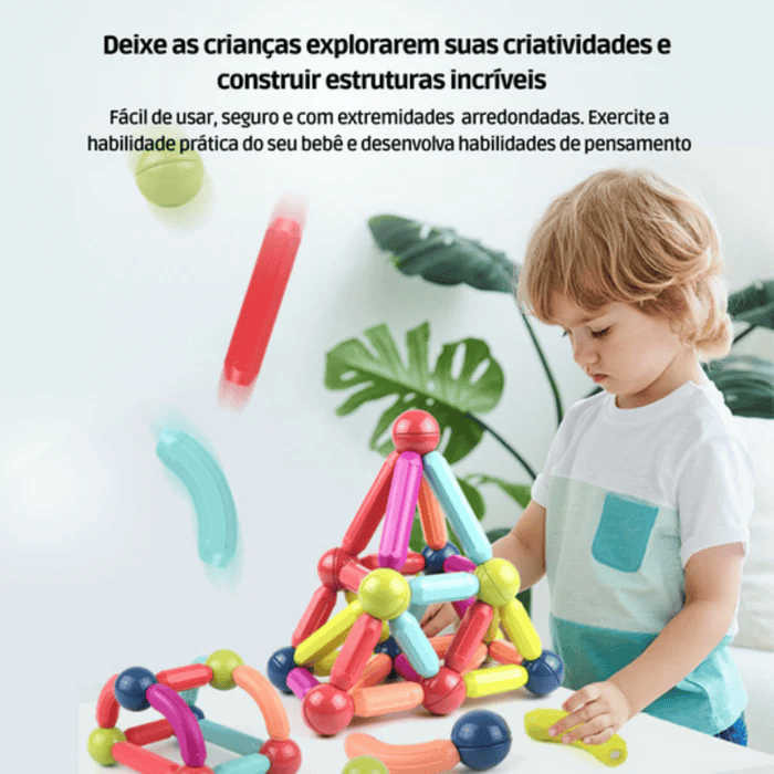 Brinquedo Magnético Criativo - Blocos Educacionais | Building Blocks